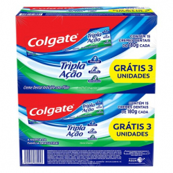 Creme Dental Colgate Tripla Ao 180g Promo Leve 15 Pague 12