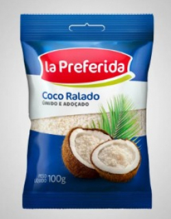 COCO RALADO LA PREFER 100G UMIDIDO ADOCADO