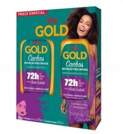 KIT NIELY GOLD SHAMPOO 275ML+ CONDICIONADOR 175ML CACHOS