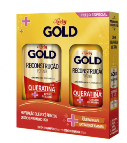 KIT NIELY GOLD SHAMPOO 275ML+CONDICIONADOR 175ML RECONSTRUO