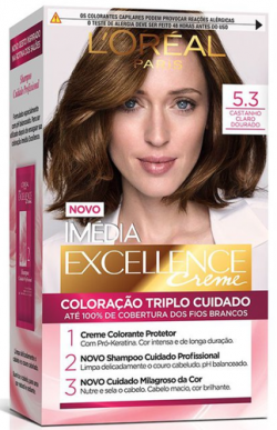 COLOR EXCELLENCE CREME 5.3 CASTANHO CLARO DOURADO