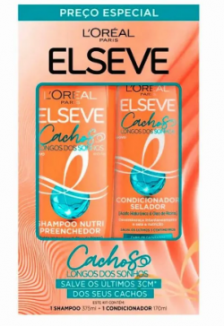 KIT ELSEVE SHAMPOO375ML+CONDICIONADOR170ML CACHOS DOS SONHOS