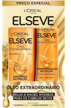 KIT ELSEVE SHAMPOO375ML+CONDICIONADOR170ML OLEO EXTRAORDINARIO