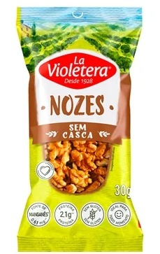 NOZES SEM CASCA LA VIOLETERA 30G PACOTE