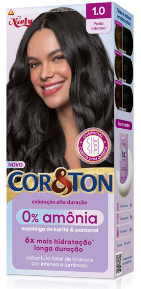 COLOR COR & TON SEM AMONIA 1.0 PRETO INTENSO