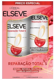 KIT ELSEVE SHAMPOO400ML+CONDICIONADOR 400ML REPARAO TOTAL